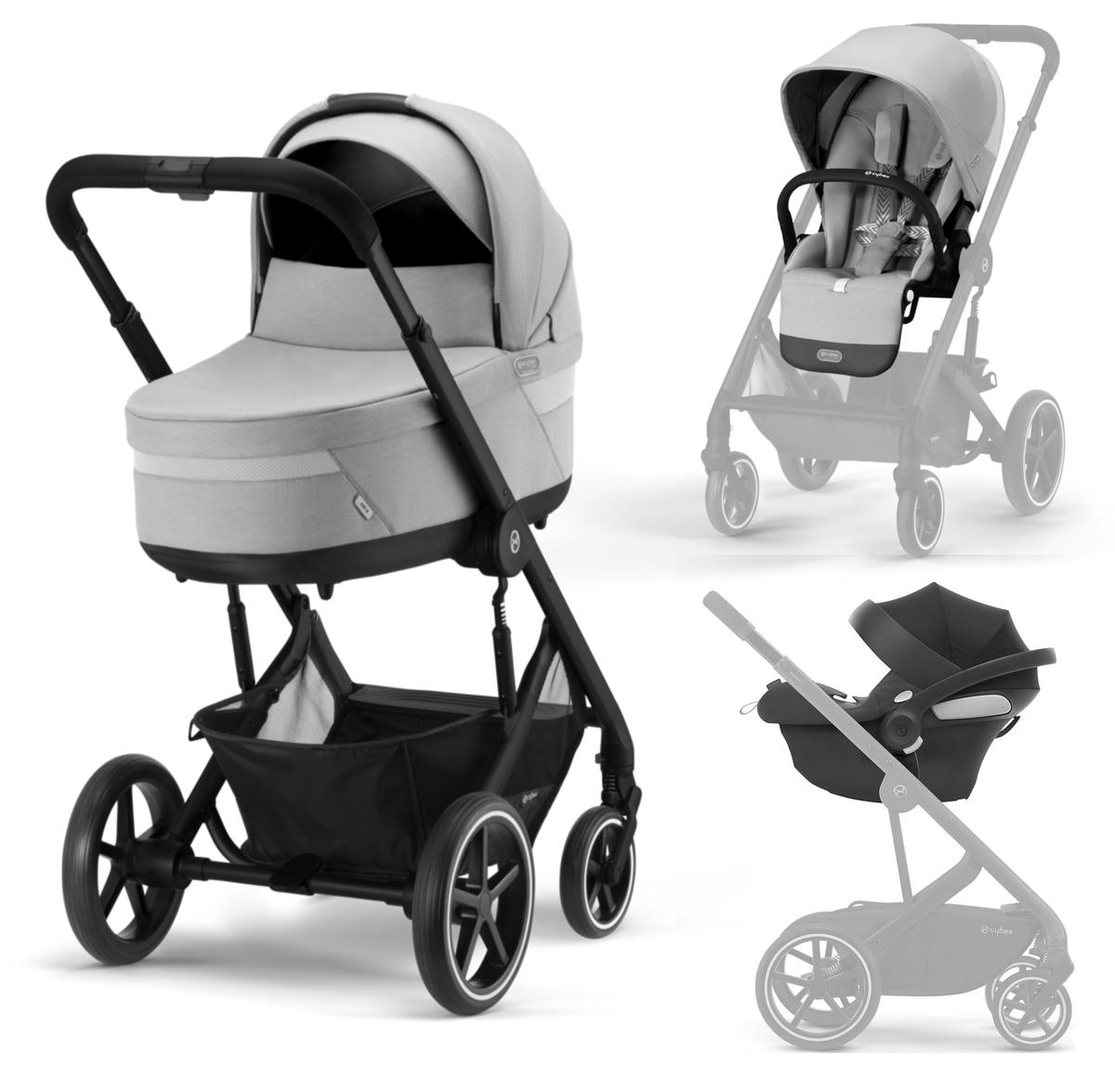 Изображение ДЕТСКАЯ КОЛЯСКА 3 В 1 CYBEX BALIOS S LUX 3 В 1 +АВТОКРЕСЛО ATON B2 I SIZE + ДОЖДЕВИК LAVA GREY