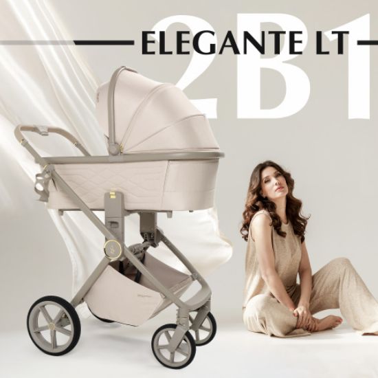 Изображение МОДУЛЬНАЯ КОЛЯСКА SWEET BABY ELEGANTE LT BIEGE 2 В 1  
