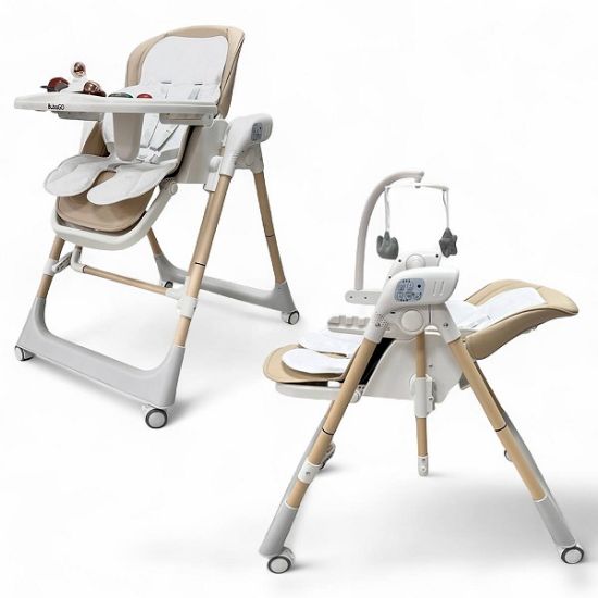 Изображение СТУЛЬЧИК ЭЛЕКТРОКАЧЕЛИ ДЛЯ КОРМЛЕНИЯ BUBAGO FRIDA С ДУГОЙ ИГРУШЕК