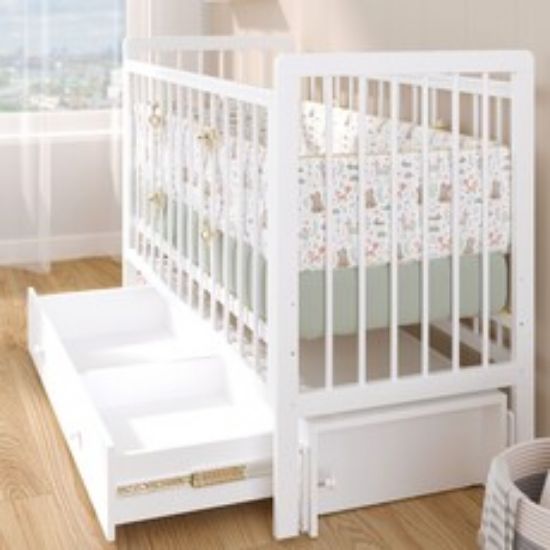 Изображение ДЕТСКАЯ КРОВАТКА С ЯЩИКОМ 02 И МАТРАСОМ